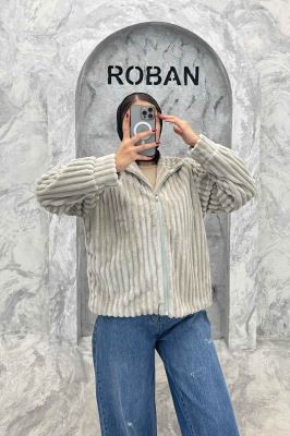 سویشرت زیپدار استرایپ