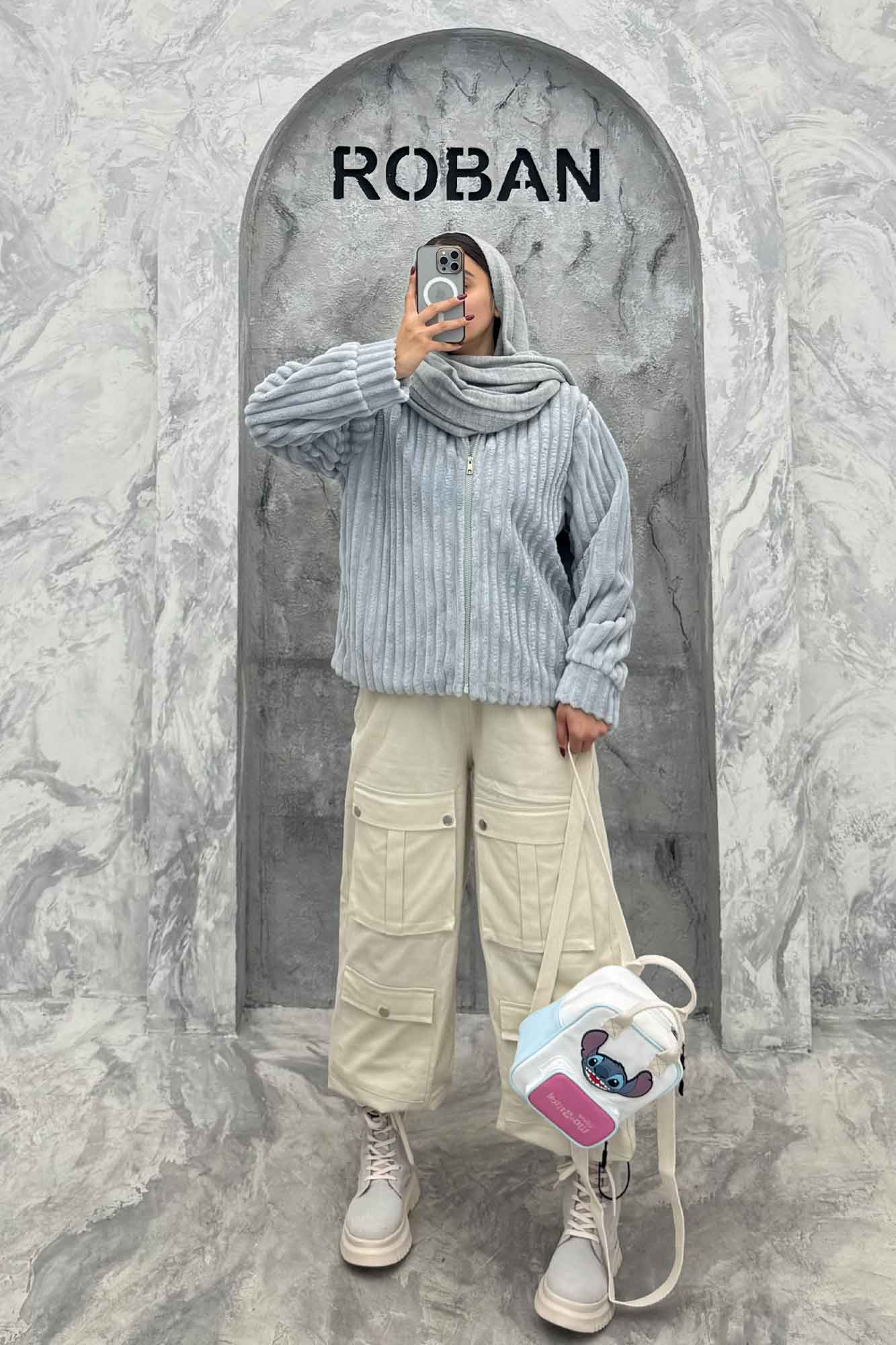 سویشرت زیپدار استرایپ