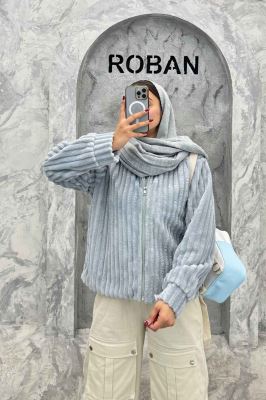 سویشرت زیپدار استرایپ