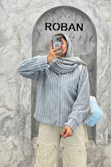 سویشرت زیپدار استرایپ