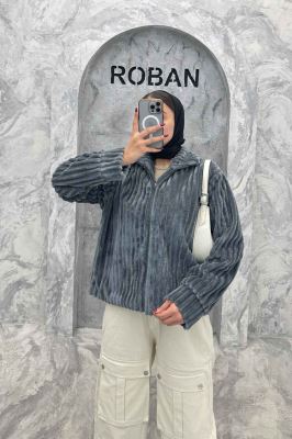 سویشرت زیپدار استرایپ