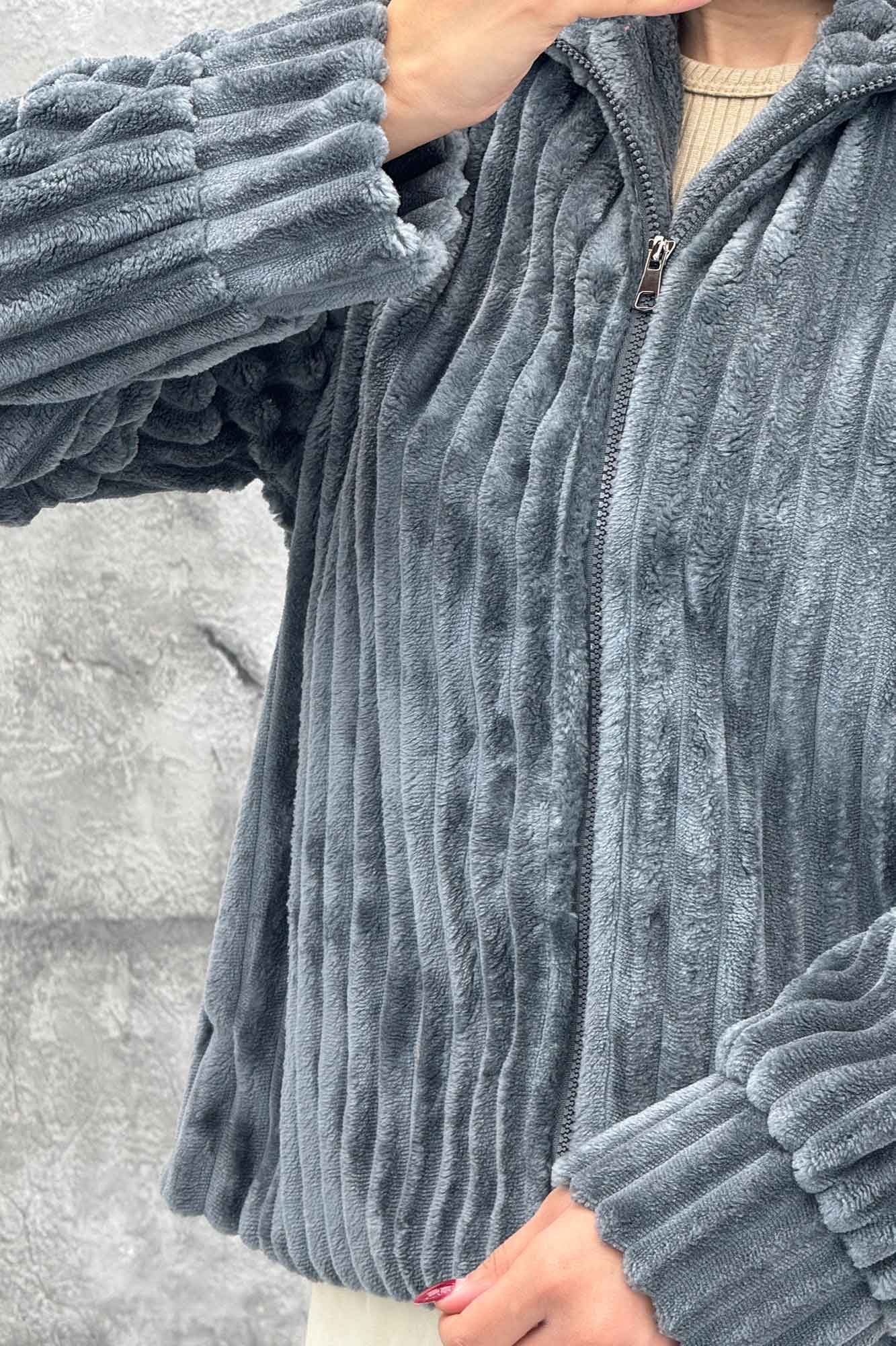 سویشرت زیپدار استرایپ