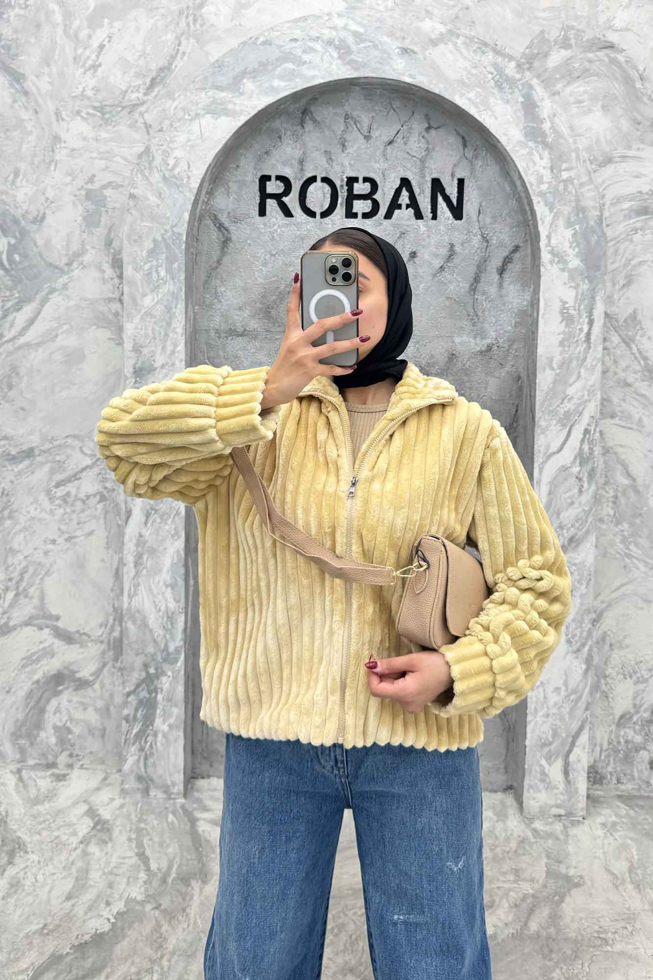 سویشرت زیپدار استرایپ