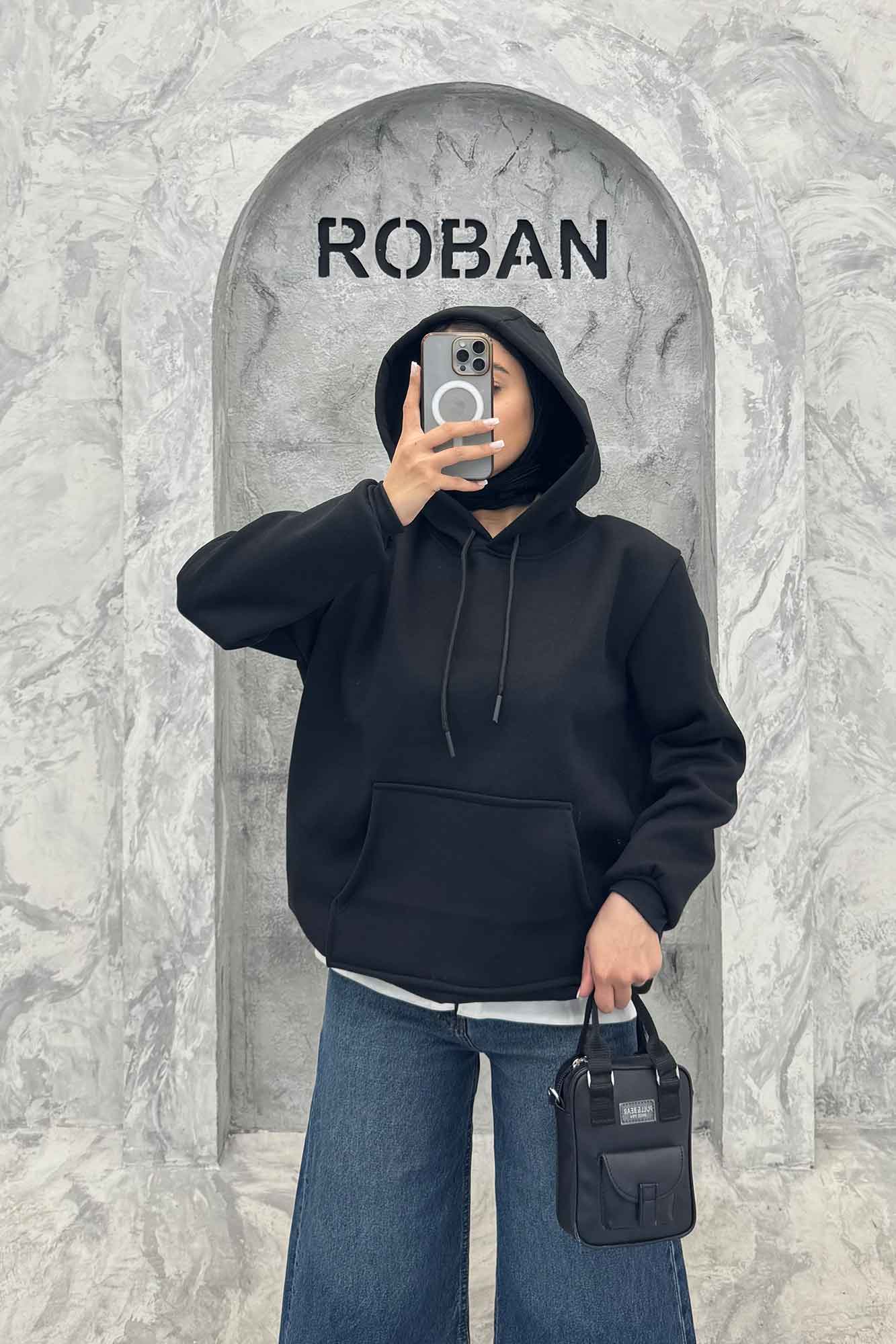 هودی کلاهدار جیب کانگورویی