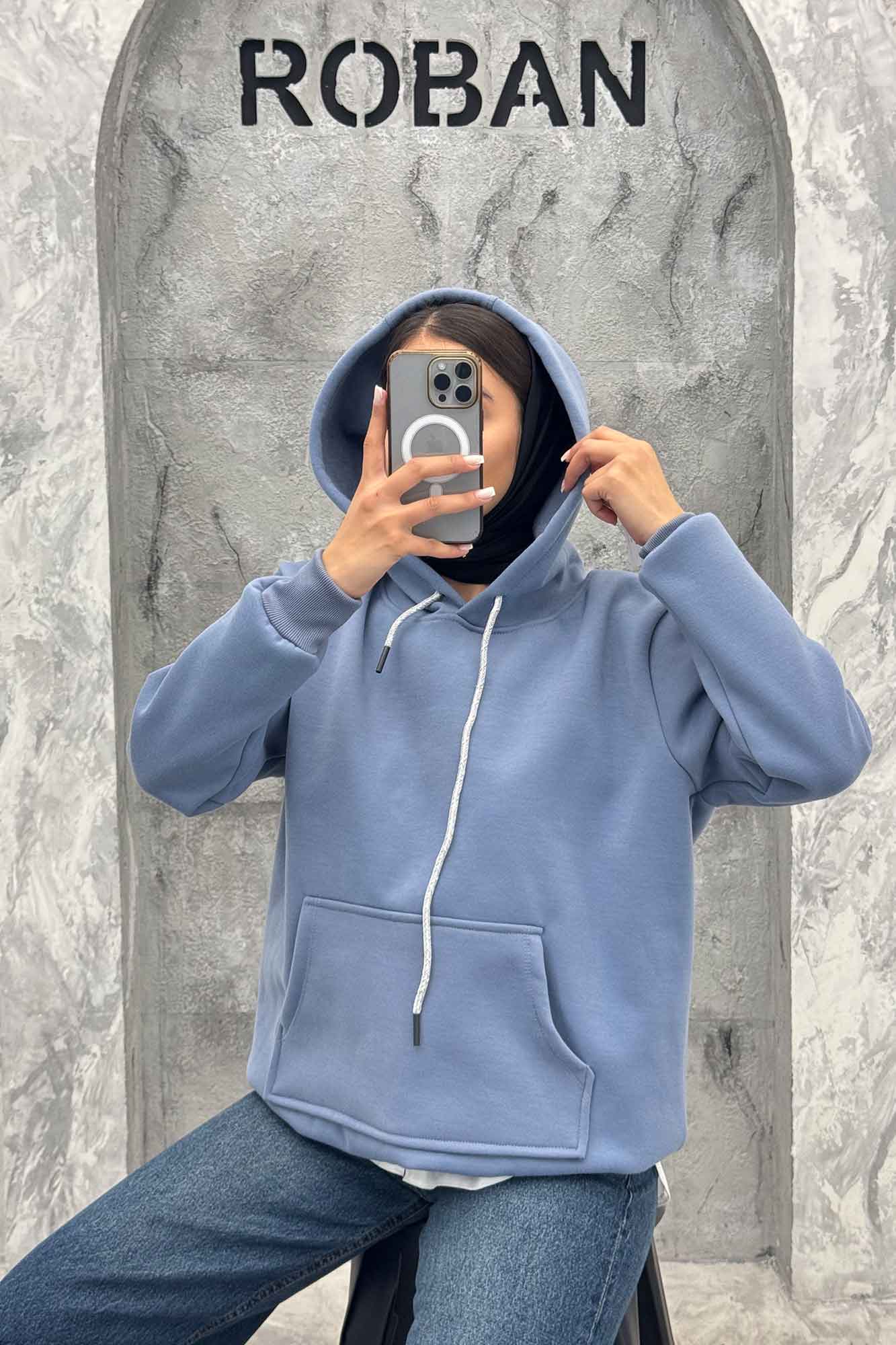 هودی کلاهدار جیب کانگورویی