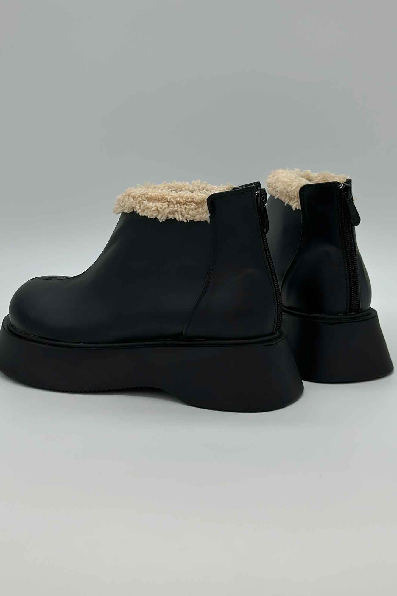 نیم بوت پنچه پهن پشت زیپ