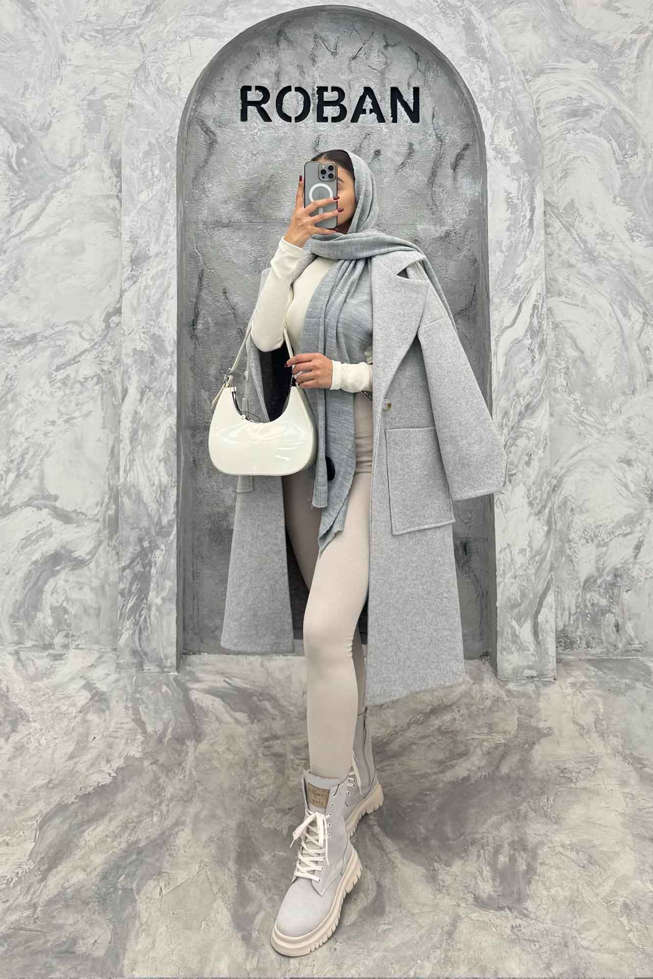 پالتو بلند فوتر دو جیب مچ هفتی