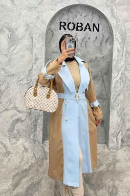 بارانی بلند ترکیبی سانتانا و کتان