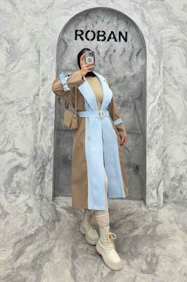 بارانی بلند ترکیبی سانتانا و کتان