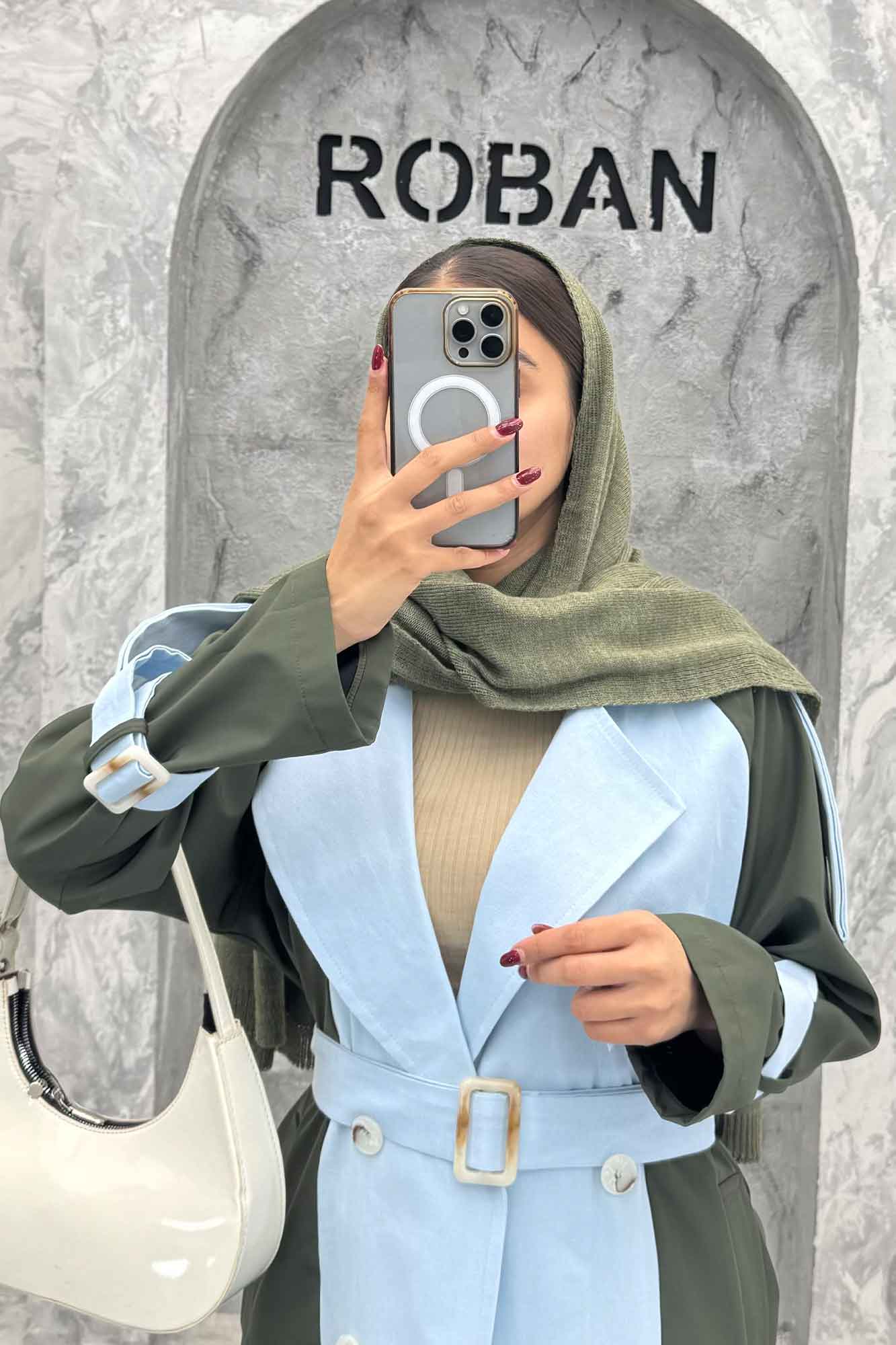 بارانی بلند ترکیبی سانتانا و کتان