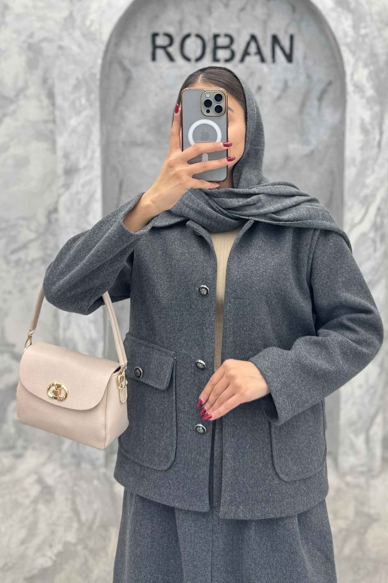 کت فوتر دو جیب پاکتی ZHOOBI