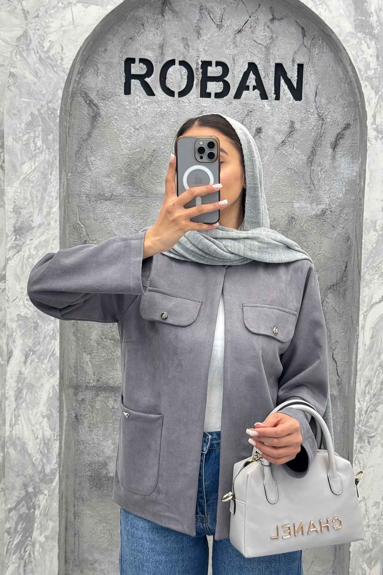 کت سوییت چهار جیب یقه سه سانت