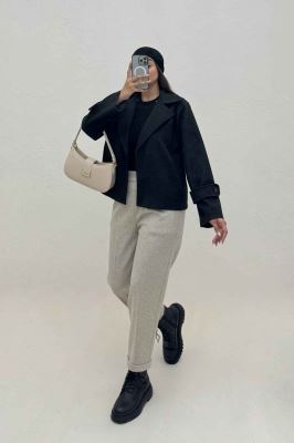 کت کوتاه فوتر دو جیب JOLIA