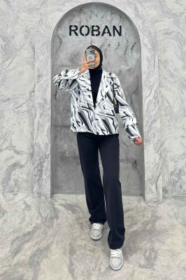 کت کوتاه سانتانا چاپی دو جیب