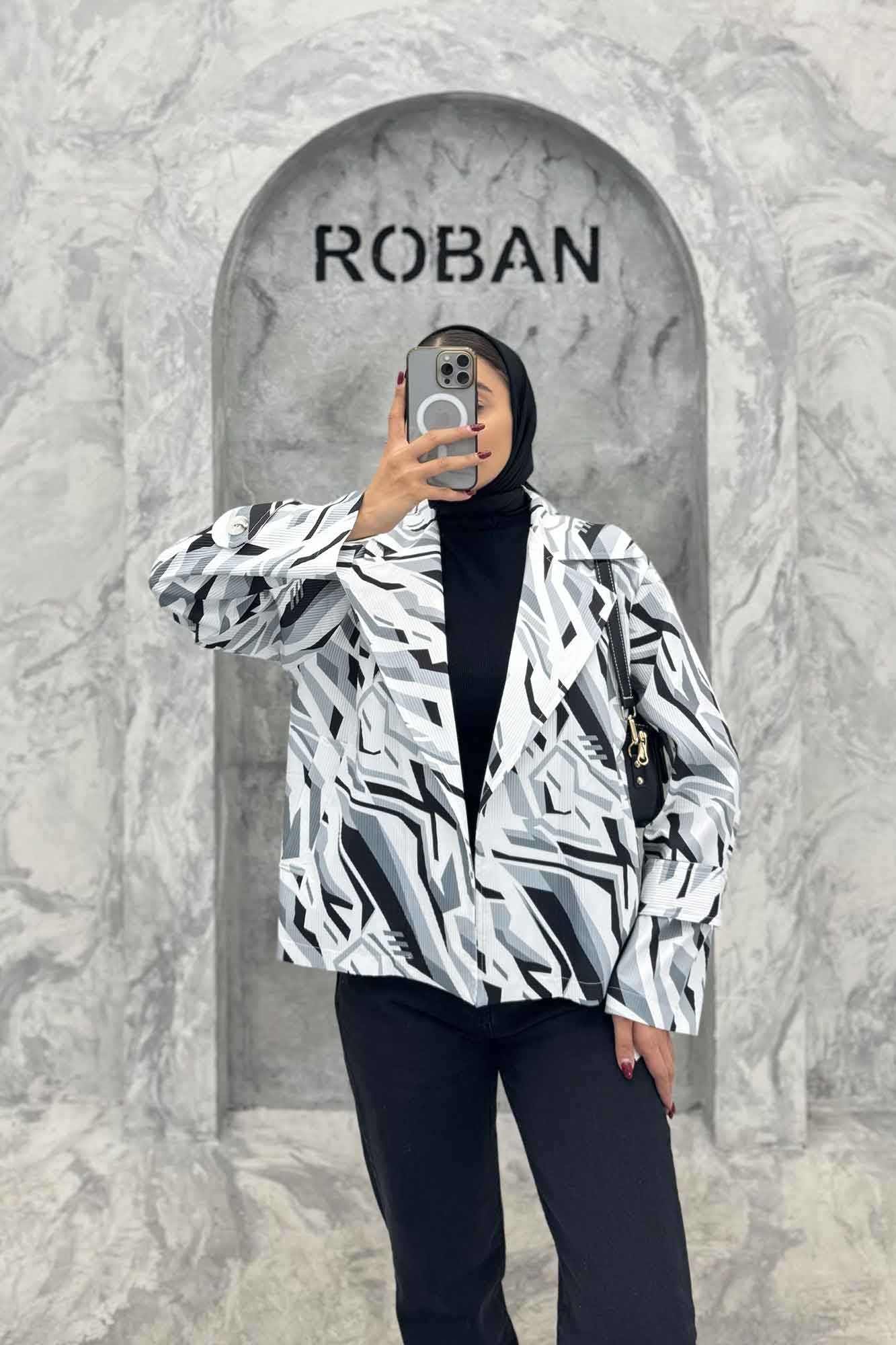 کت کوتاه سانتانا چاپی دو جیب