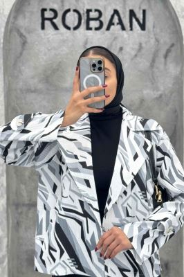 کت کوتاه سانتانا چاپی دو جیب