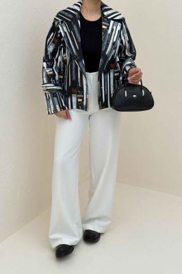 کت کوتاه سانتانا چاپی دو جیب