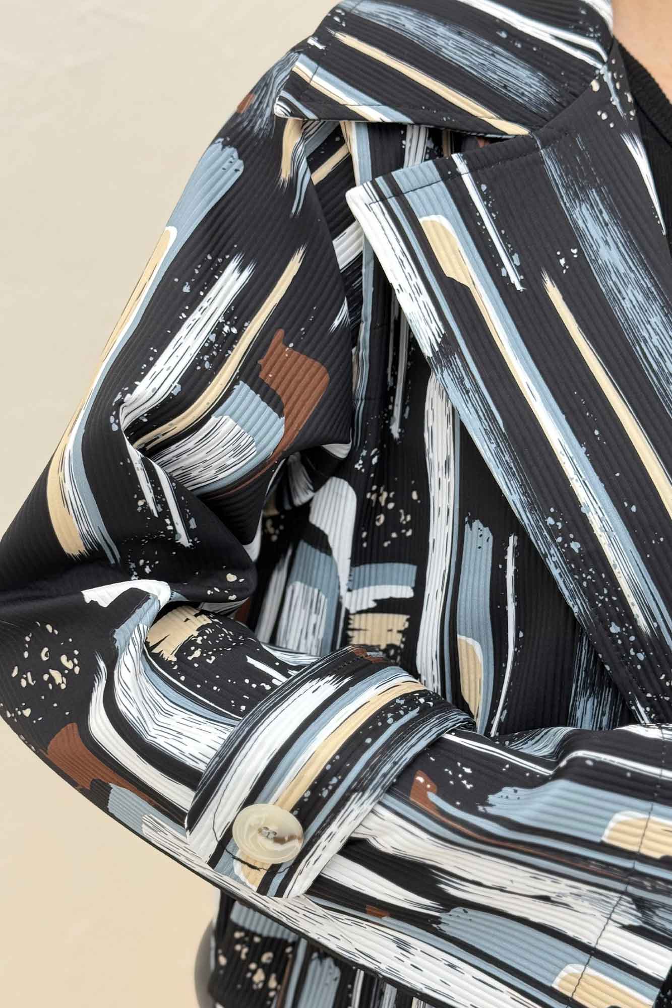 کت کوتاه سانتانا چاپی دو جیب