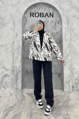 کت کوتاه سانتانا چاپی دو جیب