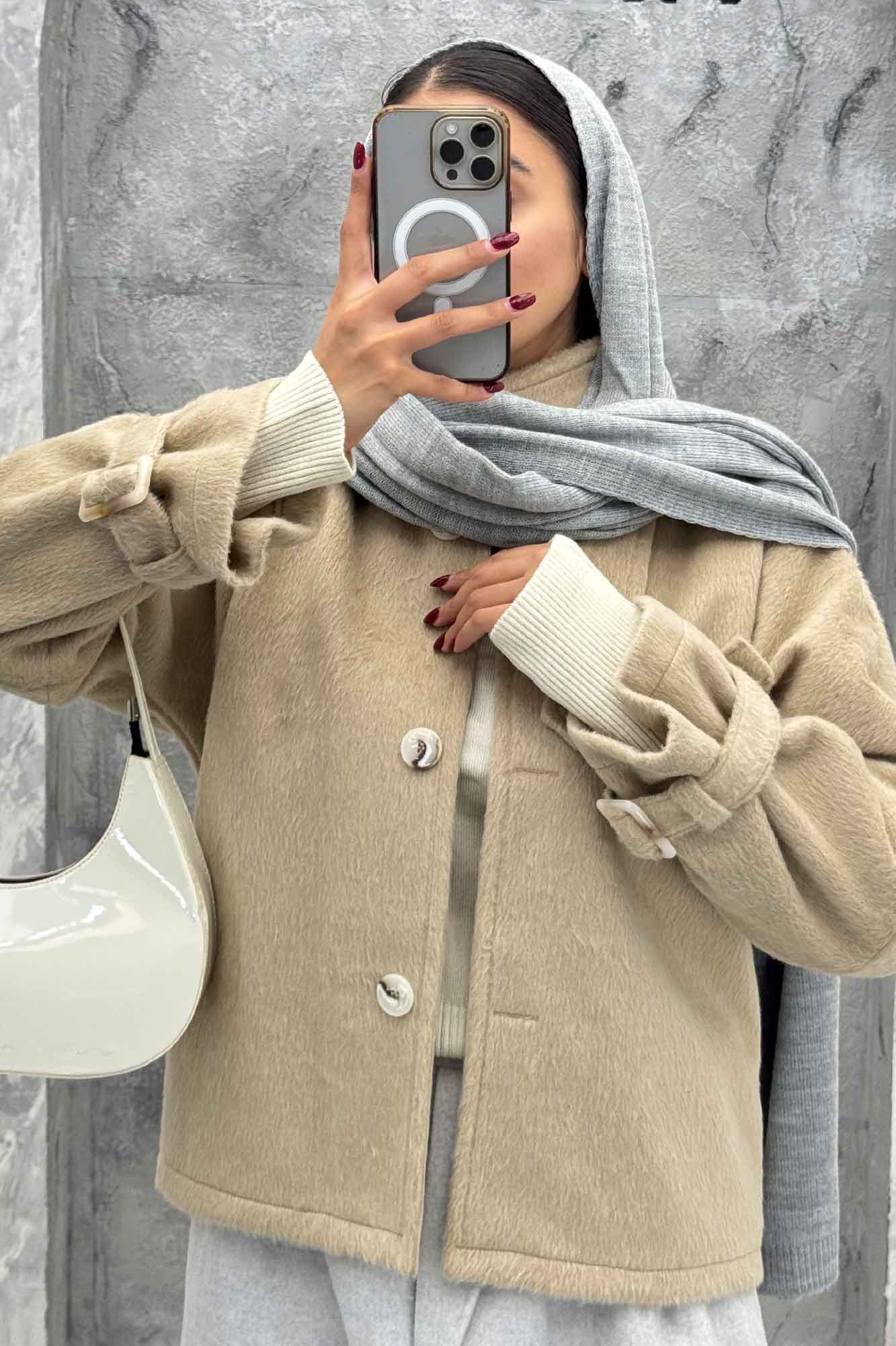 کت توییت پشمی سه دکمه MILA