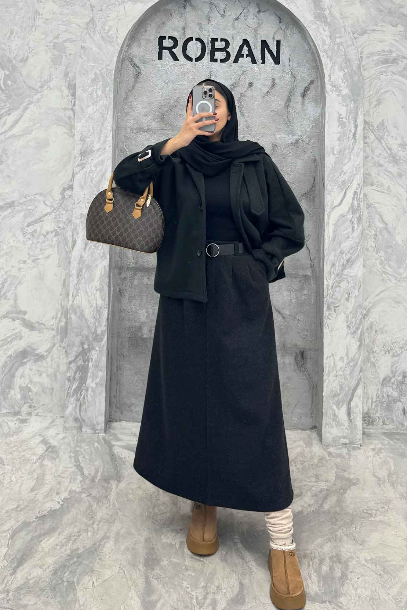 کت توییت پشمی سه دکمه MILA