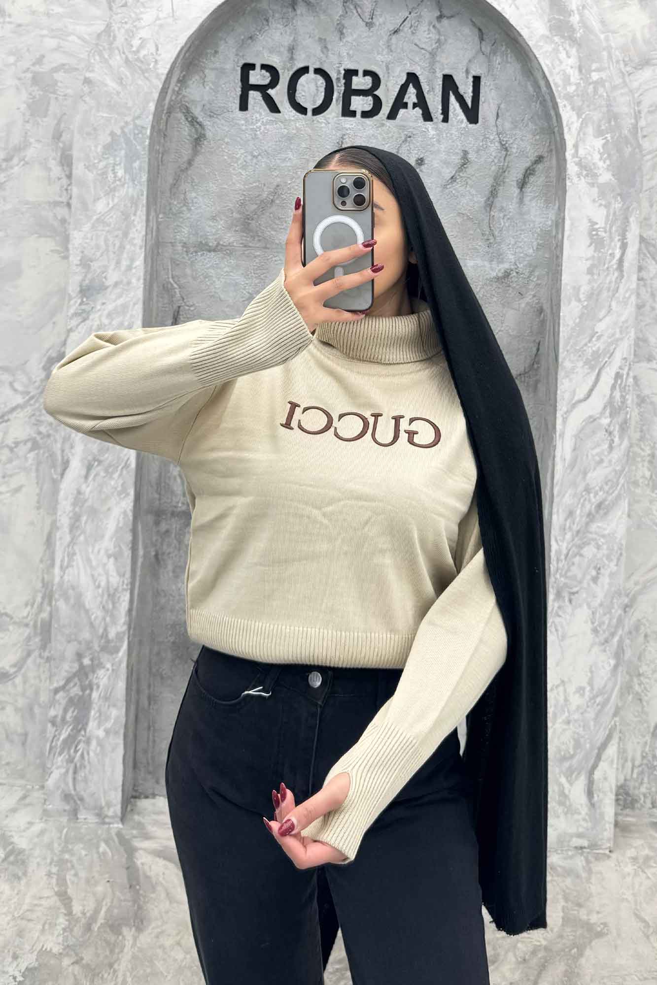 بلوز بافت یقه اسکی GUCCI