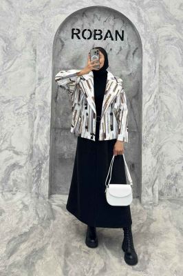 کت سانتانا چاپی چهار دکمه ژیله دار