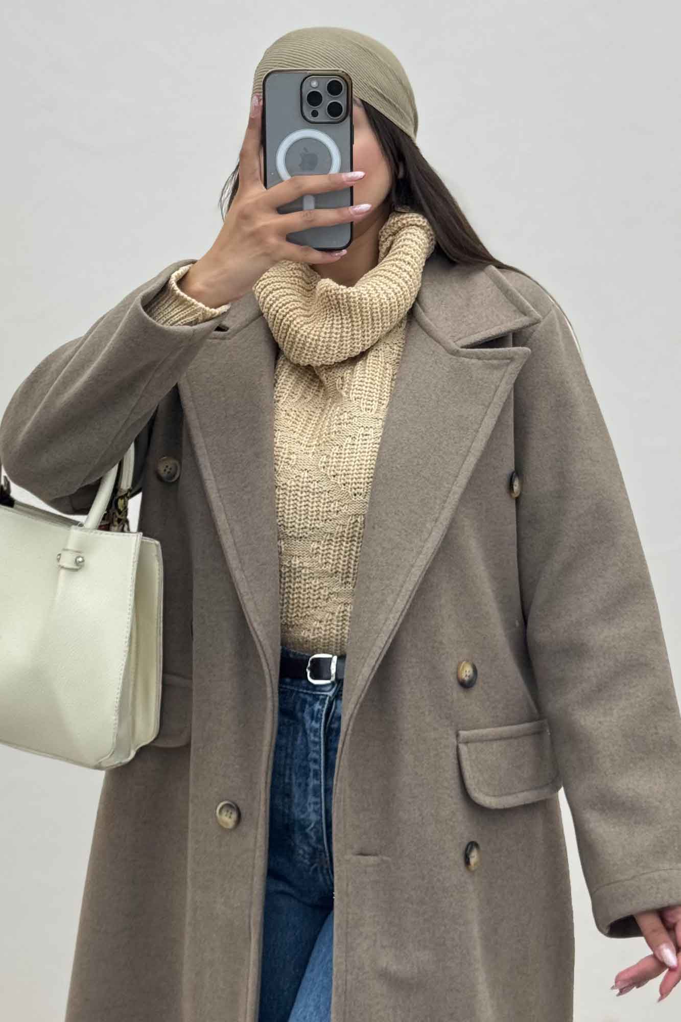 پالتو بلند فوتر طرح جیب ZOYA