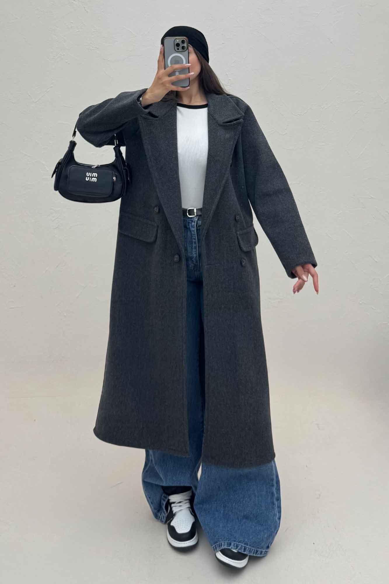 پالتو بلند فوتر طرح جیب ZOYA