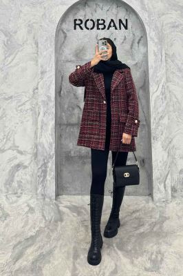 کت شنل تک دکمه آستر دار