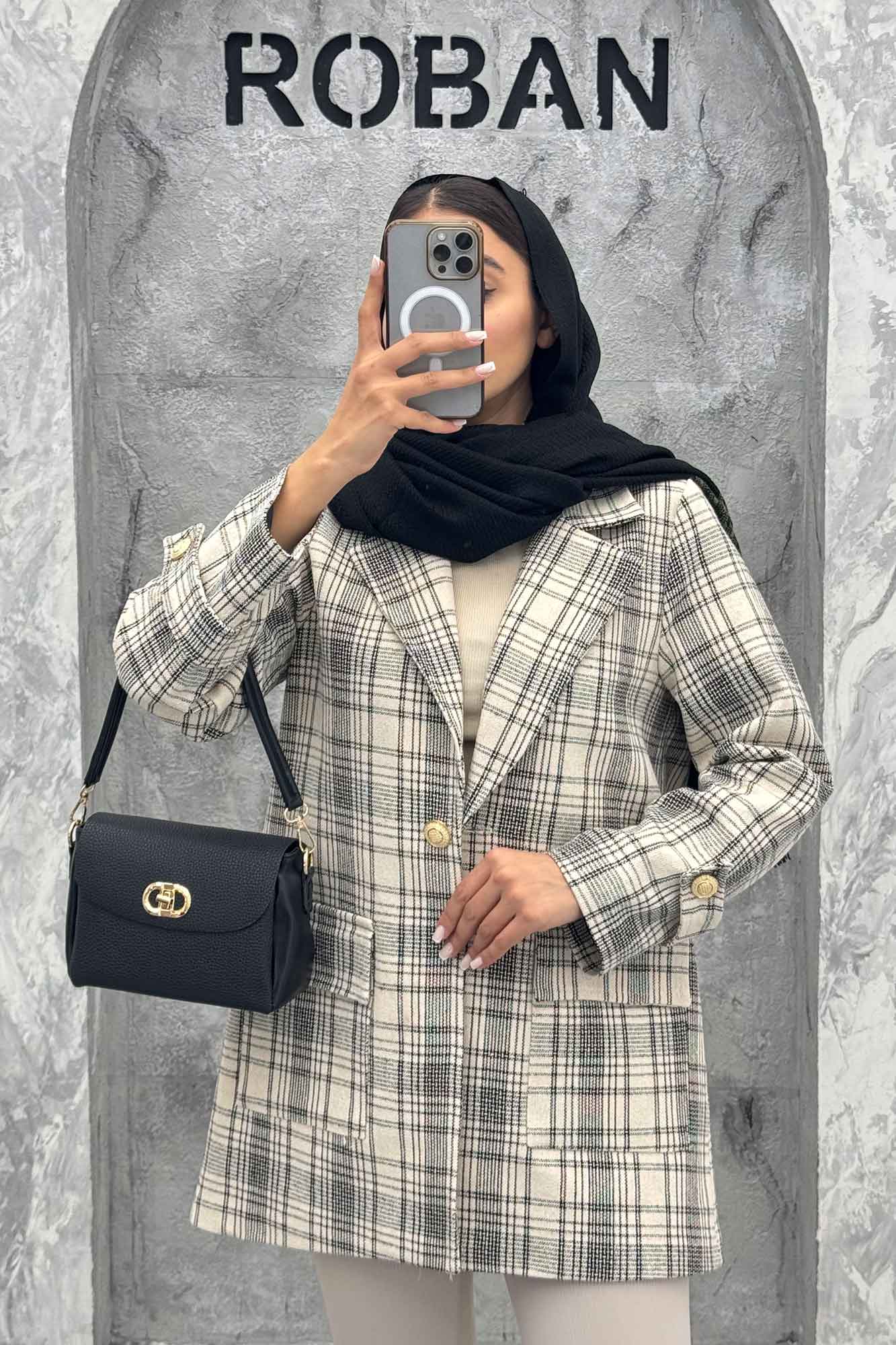 کت شنل تک دکمه آستر دار