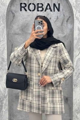 کت شنل تک دکمه آستر دار