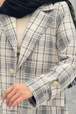 کت شنل تک دکمه آستر دار