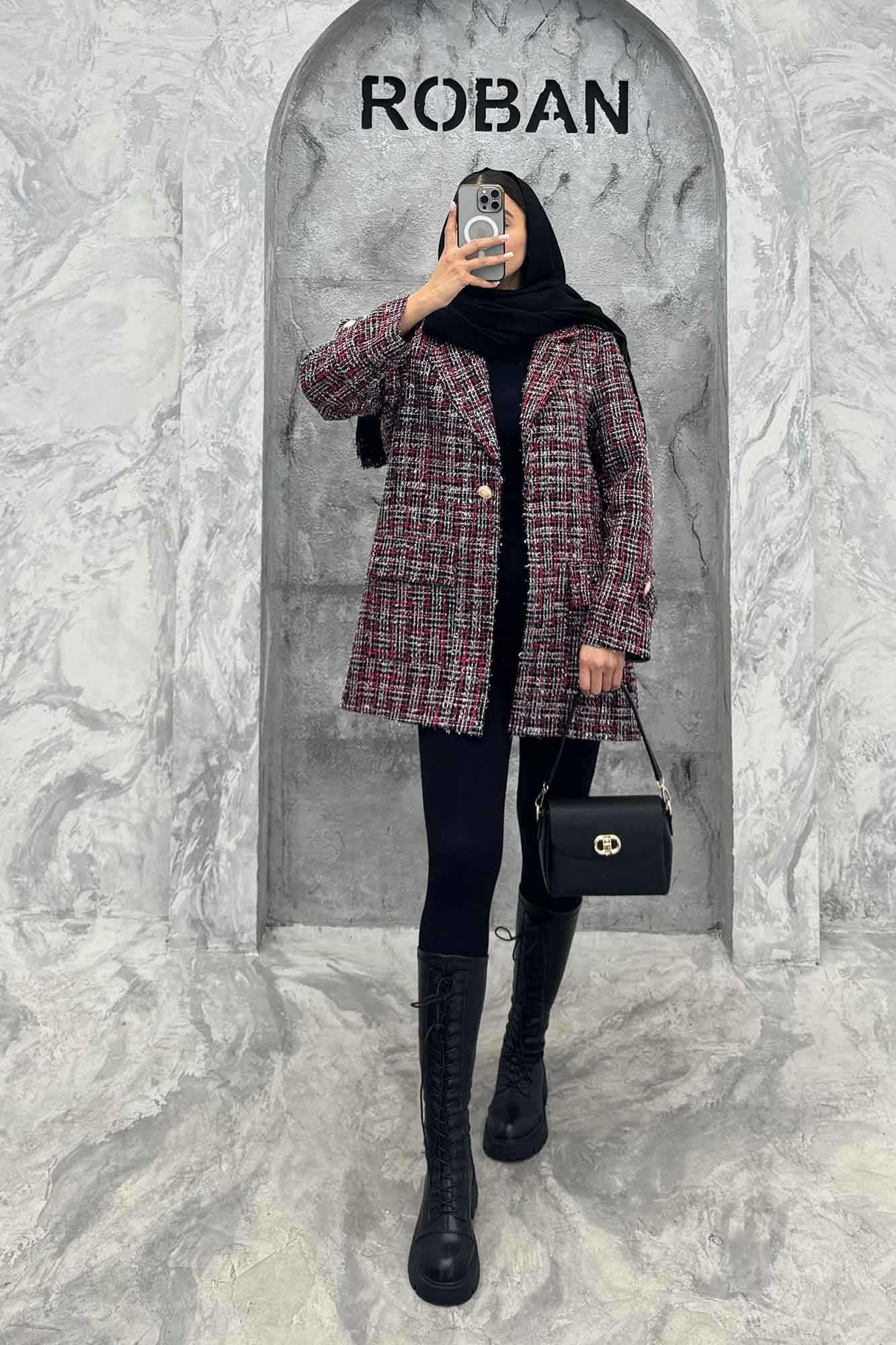 کت شنل تک دکمه آستر دار