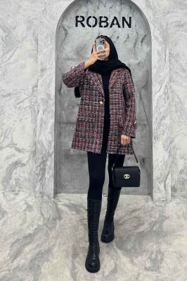 کت شنل تک دکمه آستر دار