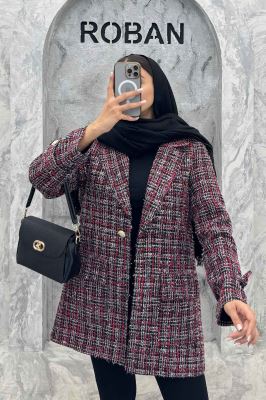 کت شنل تک دکمه آستر دار