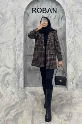 کت شنل تک دکمه آستر دار