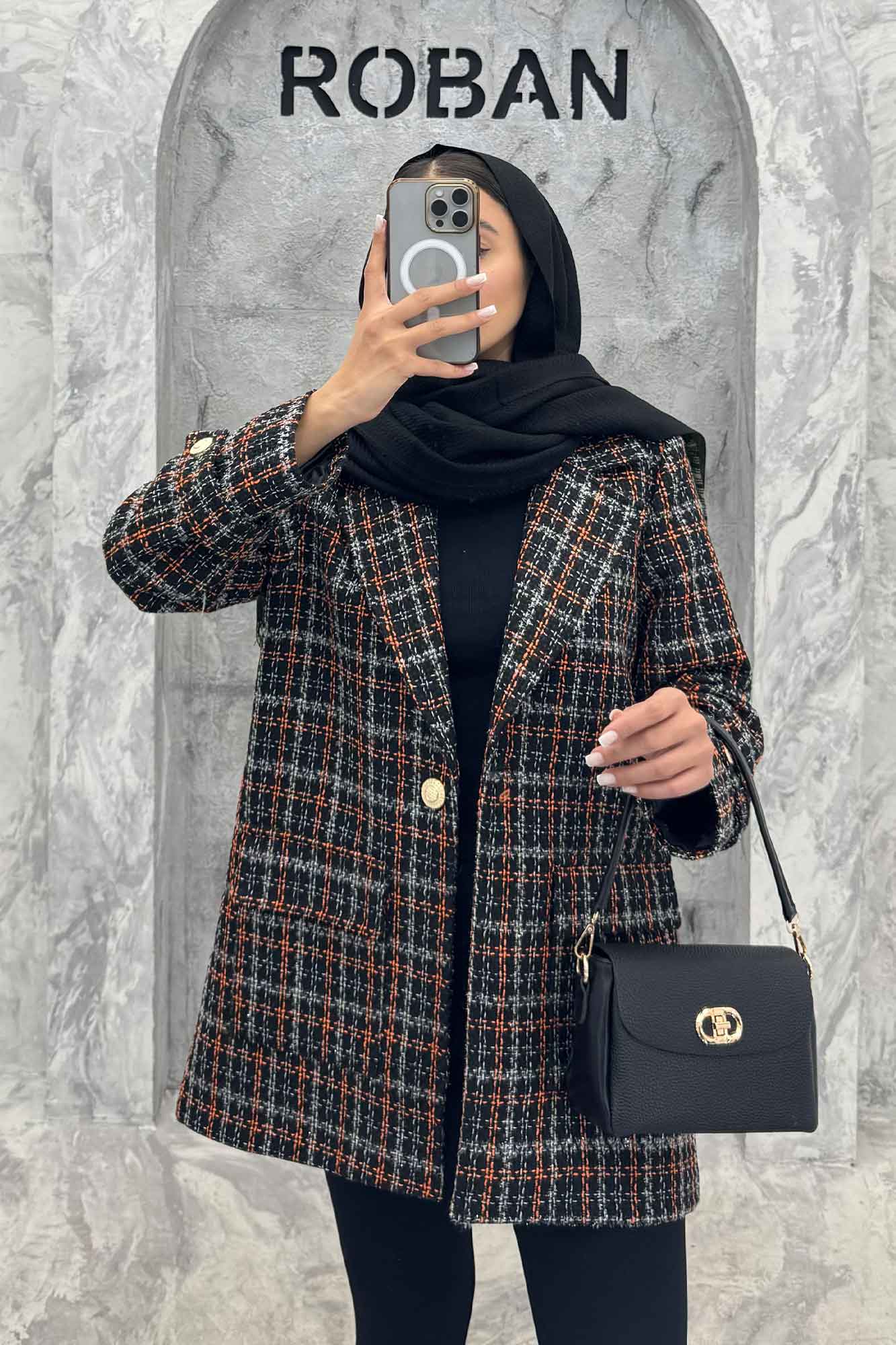 کت شنل تک دکمه آستر دار