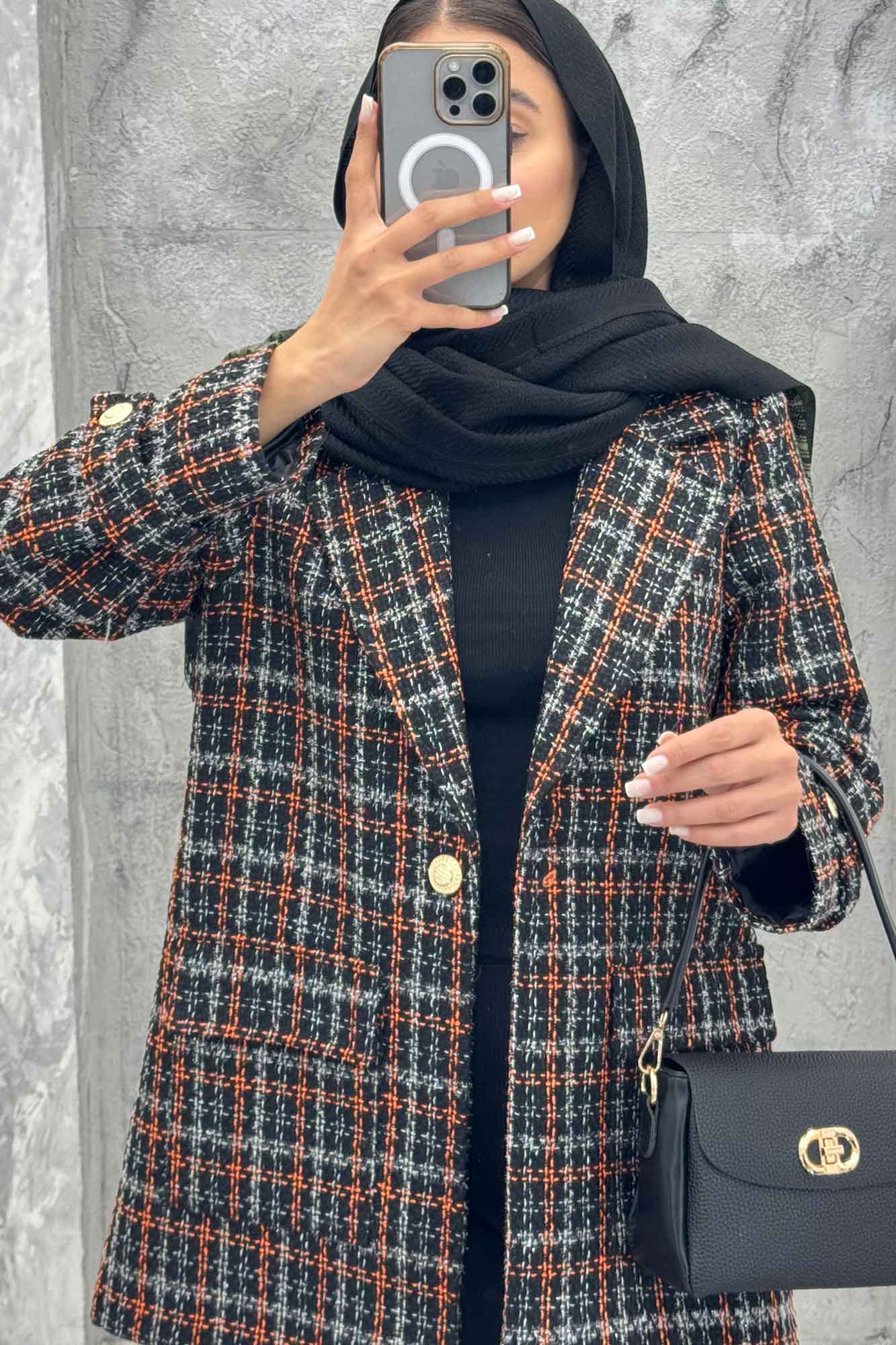 کت شنل تک دکمه آستر دار