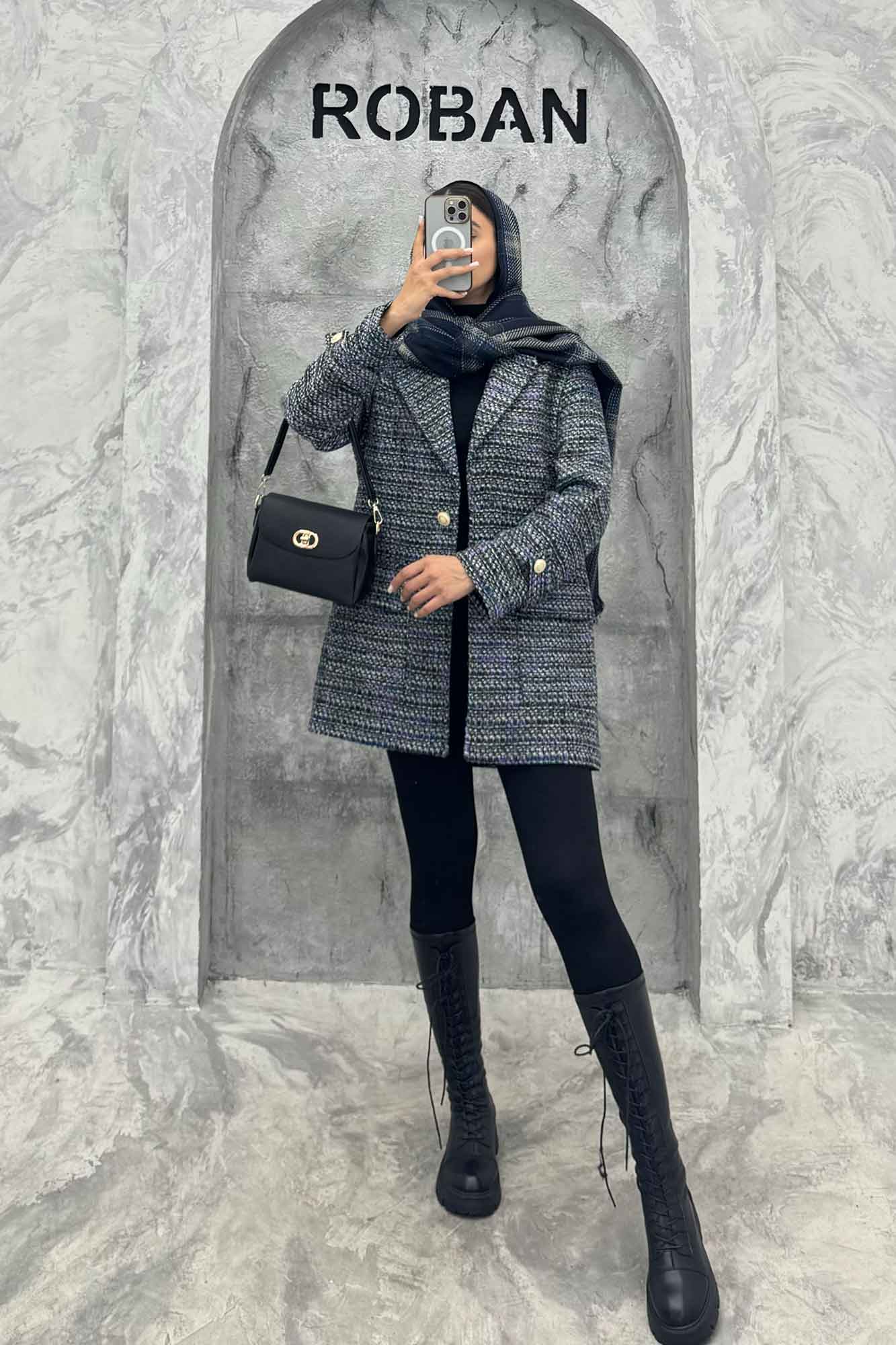 کت شنل تک دکمه آستر دار