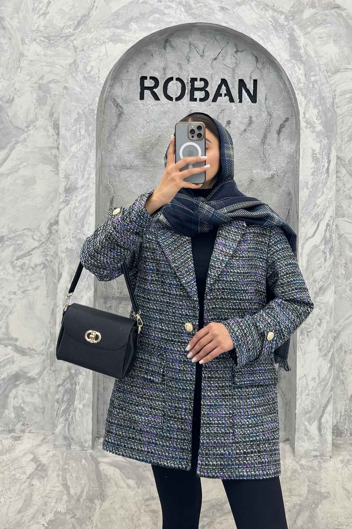 کت شنل تک دکمه آستر دار