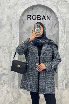 کت شنل تک دکمه آستر دار