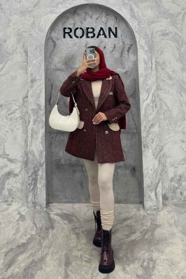 کت چهار دکمه فوتر طرحدار خرجکار