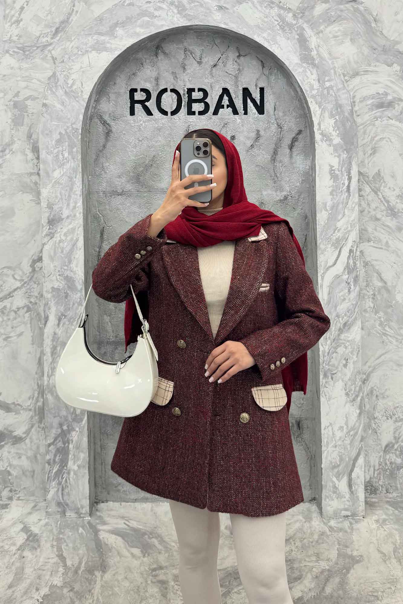 کت چهار دکمه فوتر طرحدار خرجکار