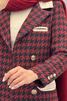 کت چهار دکمه فوتر طرحدار خرجکار