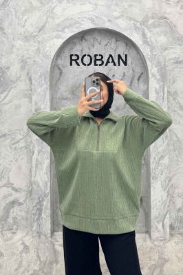 سویشرت نیم زیپ مراکشی