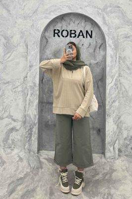 سویشرت نیم زیپ مراکشی 