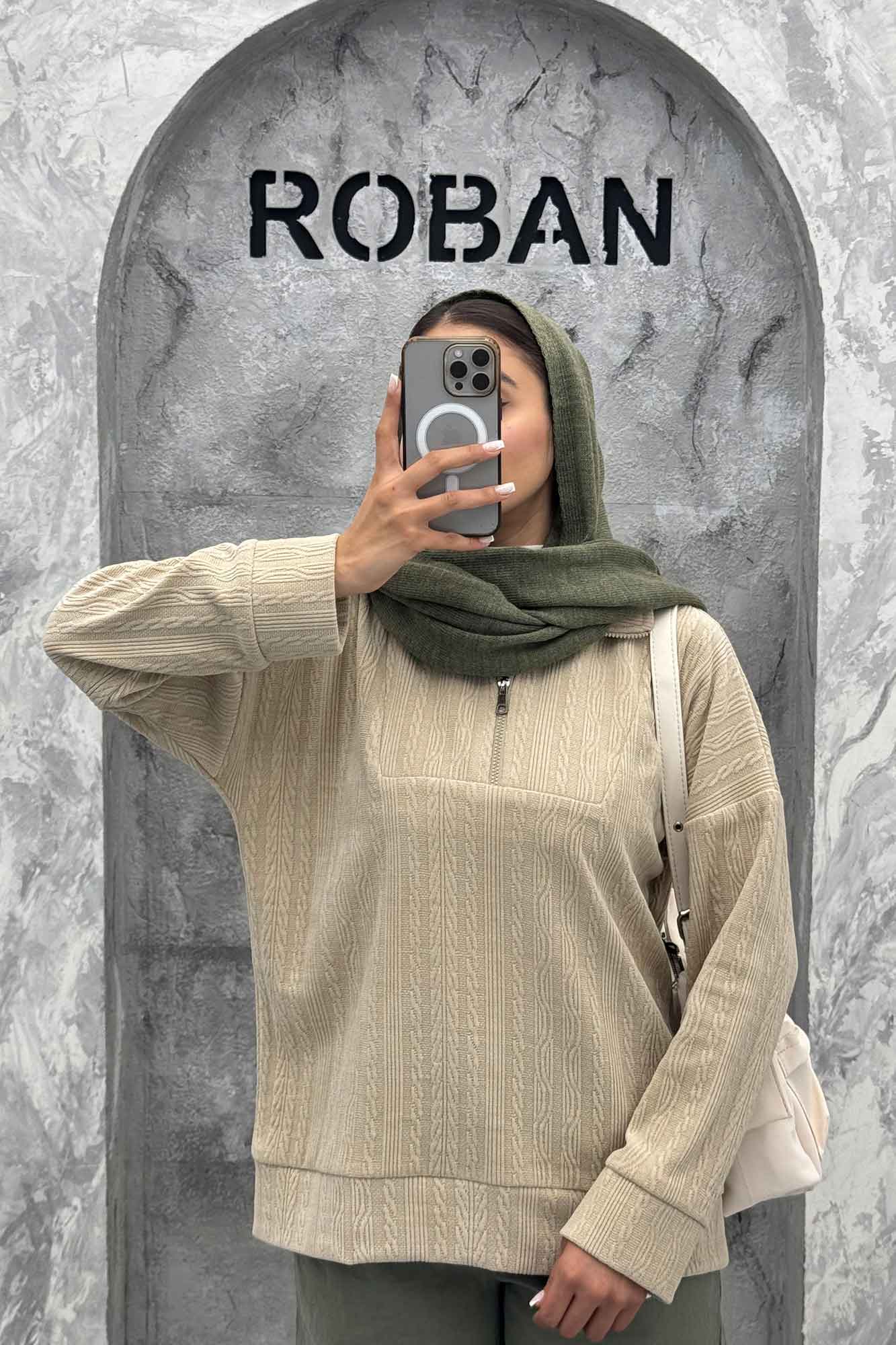 سویشرت نیم زیپ مراکشی 