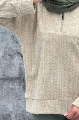 سویشرت نیم زیپ مراکشی 