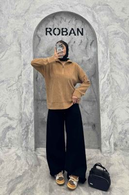 سویشرت نیم زیپ مراکشی